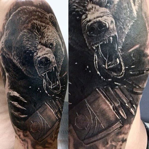 tatuaje oso para hombre 02