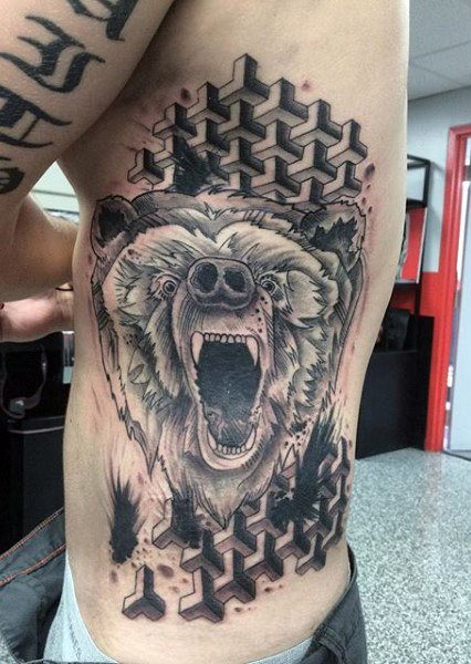 tatuaje oso para hombre 03
