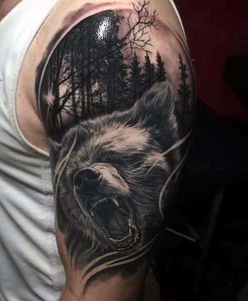 tatuaje oso para hombre 04
