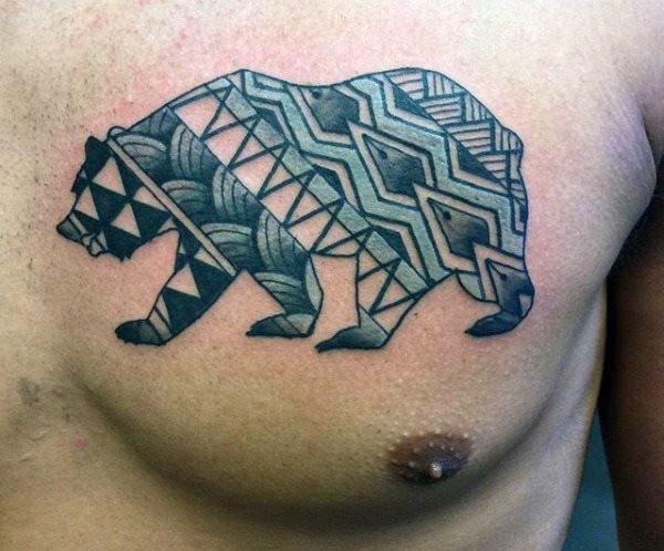 tatuaje oso para hombre 10
