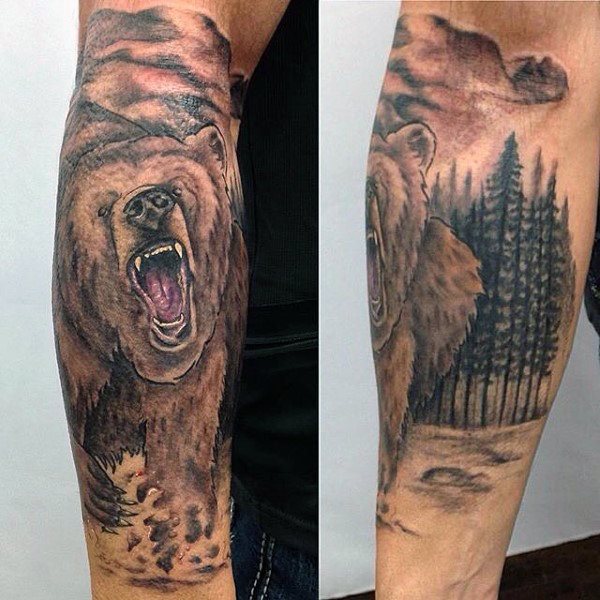 tatuaje oso para hombre 12