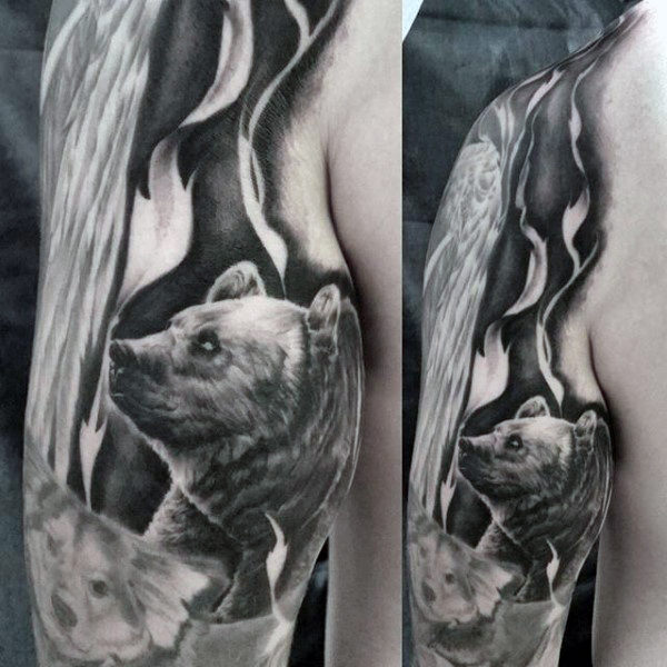tatuaje oso para hombre 13