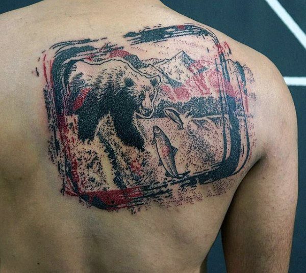 tatuaje oso para hombre 19