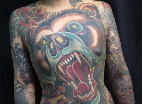 tatuaje oso para hombre 20