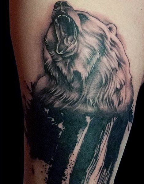 tatuaje oso para hombre 21