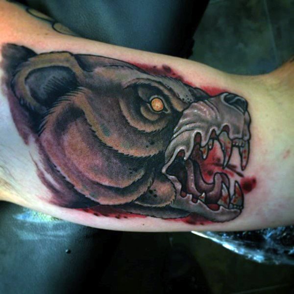 tatuaje oso para hombre 26
