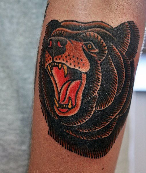 tatuaje oso para hombre 27