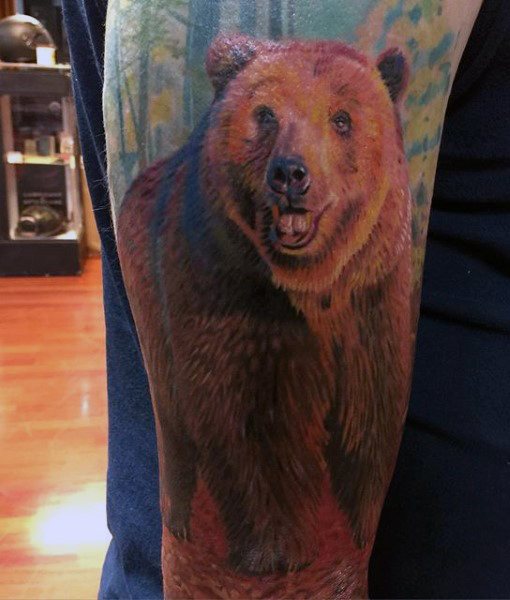 tatuaje oso para hombre 32