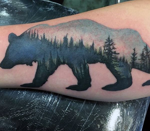 tatuaje oso para hombre 33