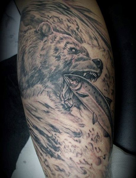 tatuaje oso para hombre 38