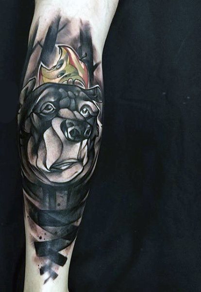 tatuaje oso para hombre 42