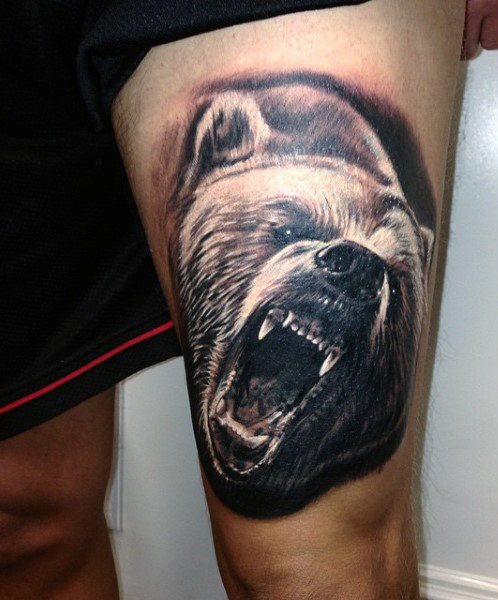 tatuaje oso para hombre 46