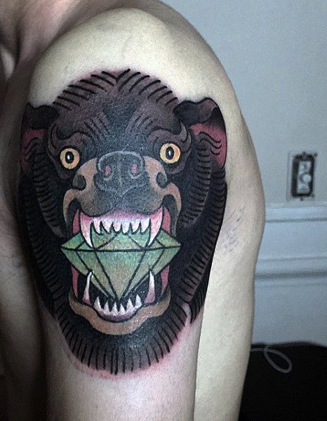tatuaje oso para hombre 51