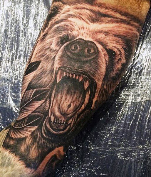 tatuaje oso para hombre 52