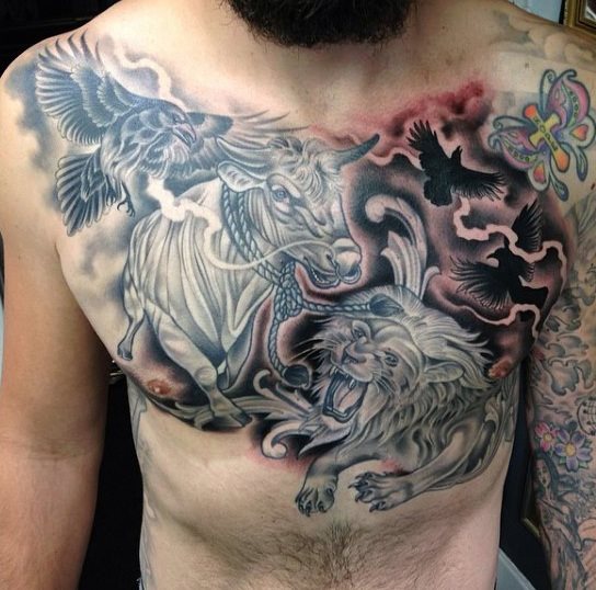 tatuaje toro para hombre 26