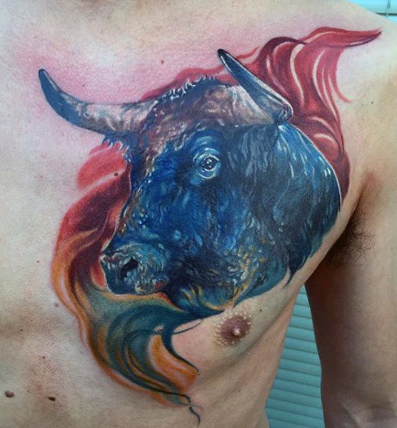 tatuaje toro para hombre 33