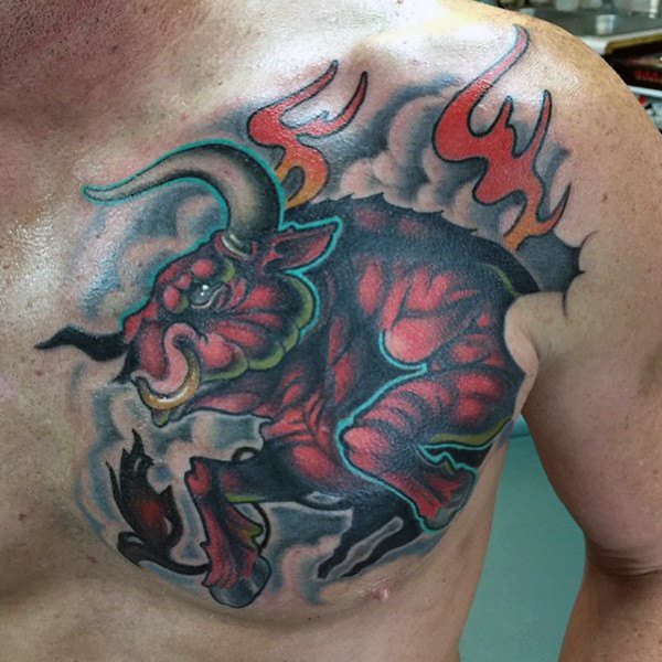 tatuaje toro para hombre 41