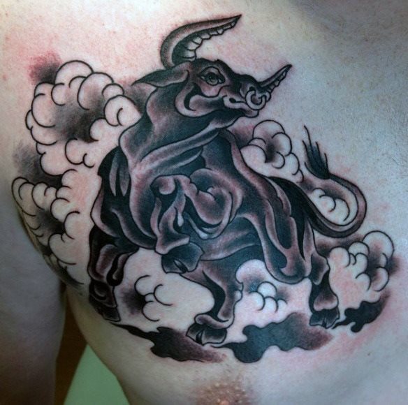 tatuaje toro para hombre 48