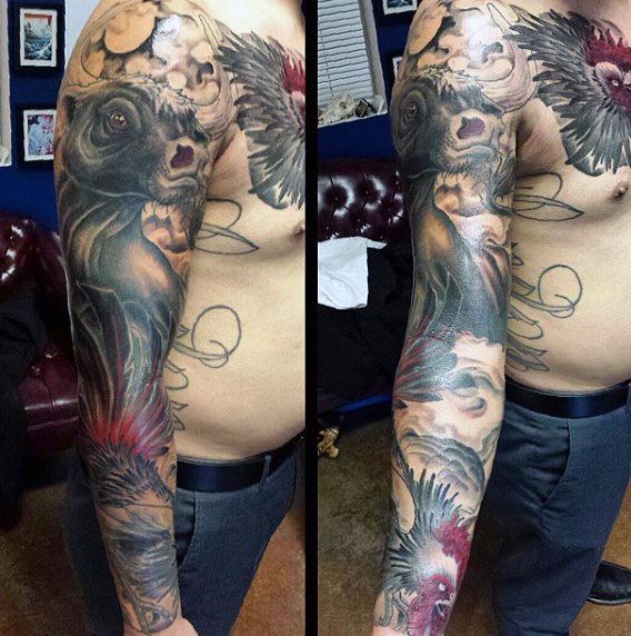 tatuaje toro para hombre 50