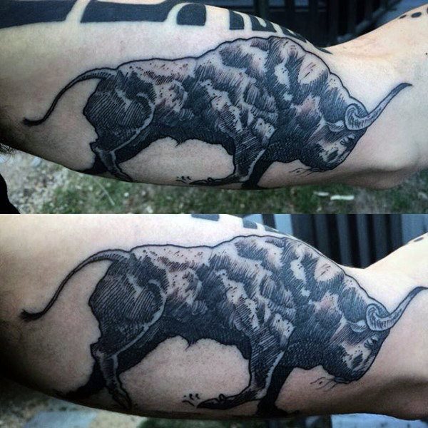 tatuaje toro para hombre 57