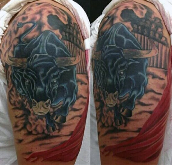 tatuaje toro para hombre 65
