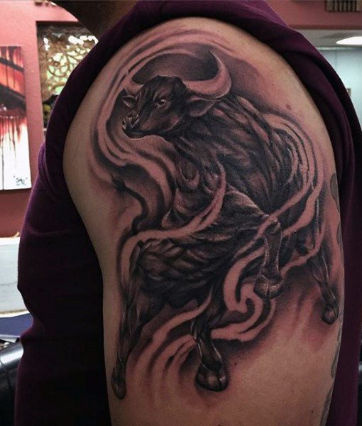 tatuaje toro para hombre 67