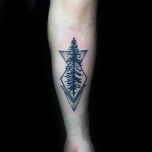 pequeno tatuaje arbol para hombre 05