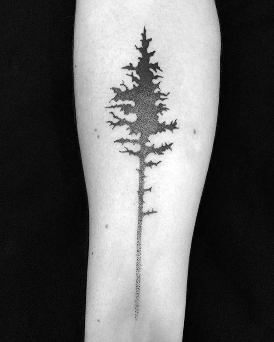pequeno tatuaje arbol para hombre 10