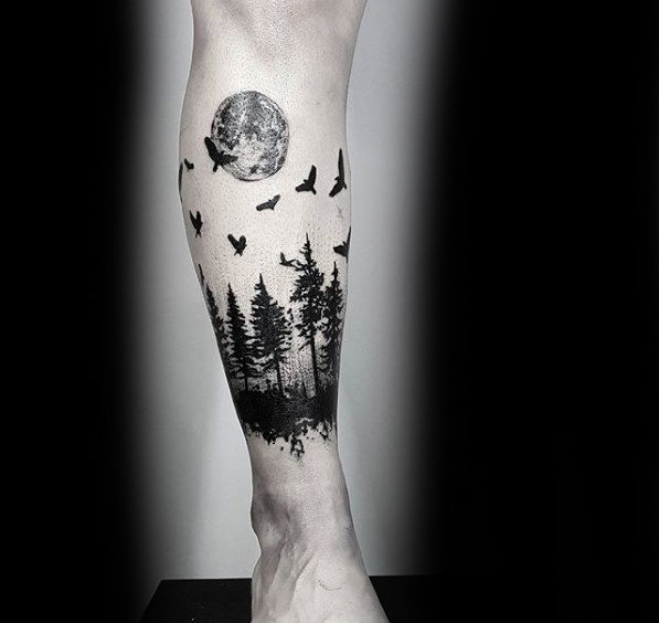 pequeno tatuaje arbol para hombre 12