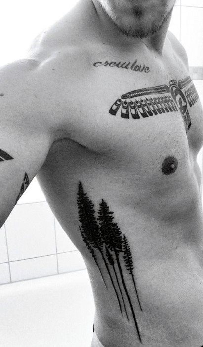pequeno tatuaje arbol para hombre 20