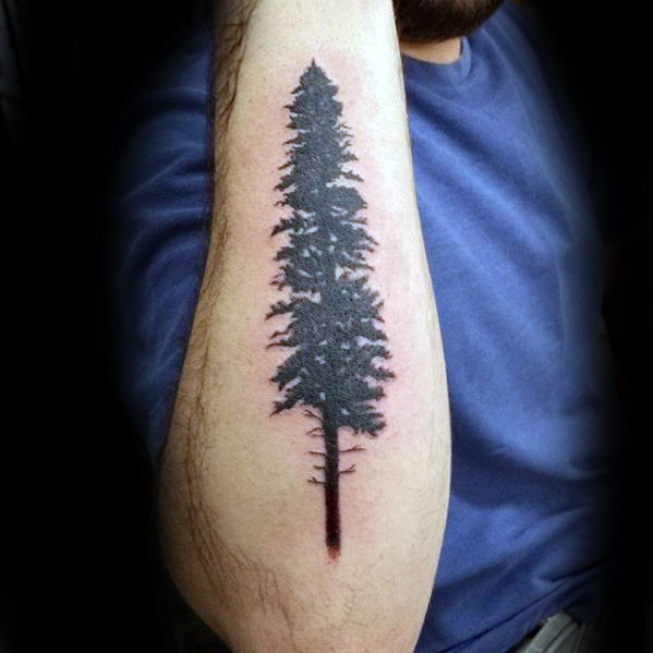 pequeno tatuaje arbol para hombre 41