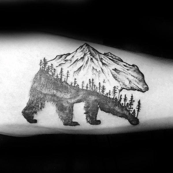 pequeno tatuaje arbol para hombre 54