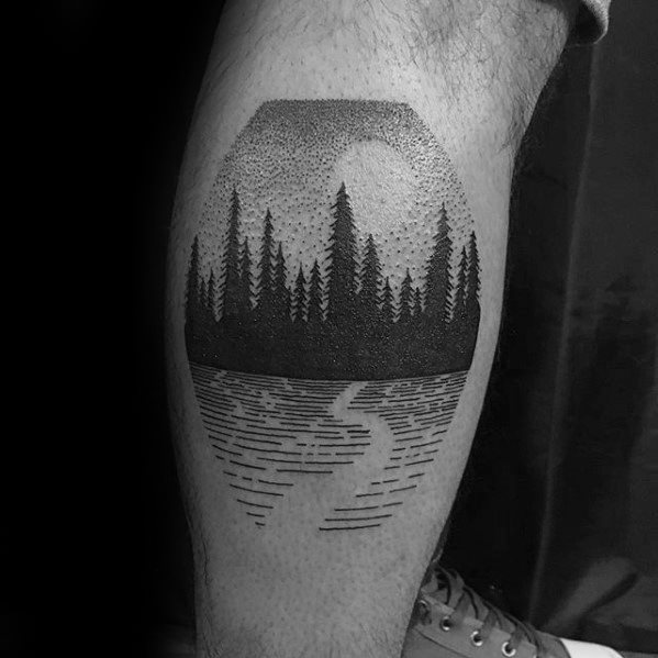 pequeno tatuaje arbol para hombre 57