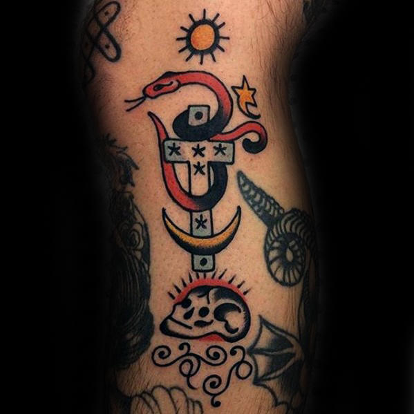 pequeno tatuaje calavera para hombre 27