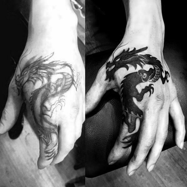 pequeno tatuaje dragon para hombre 33
