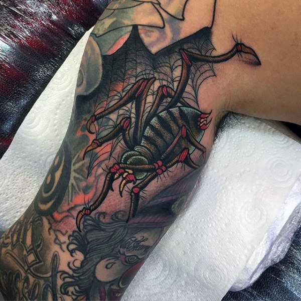 tatuaje arana para hombre 47