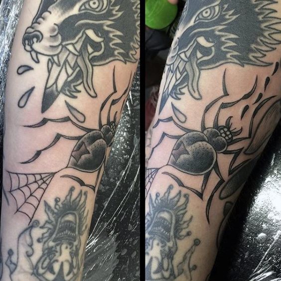 tatuaje arana para hombre 66