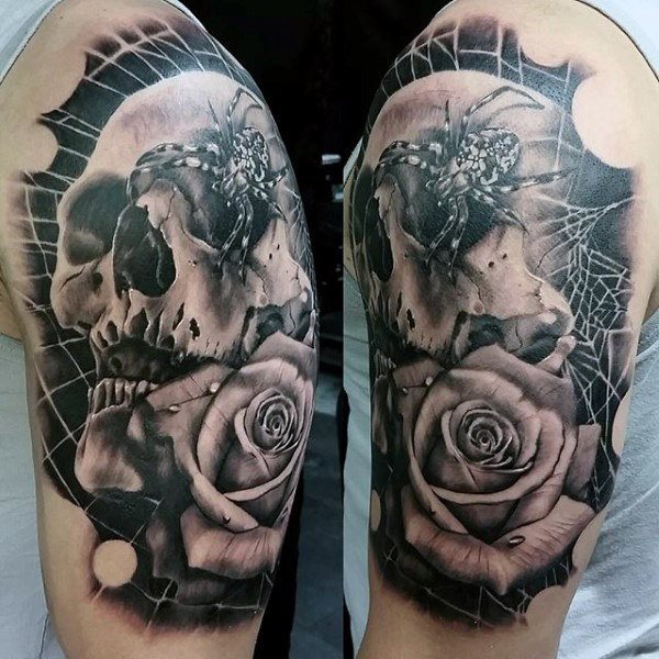 tatuaje arana para hombre 69