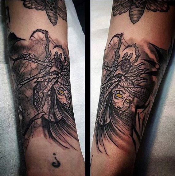 tatuaje arana para hombre 70