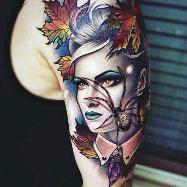 tatuaje arana para hombre 73