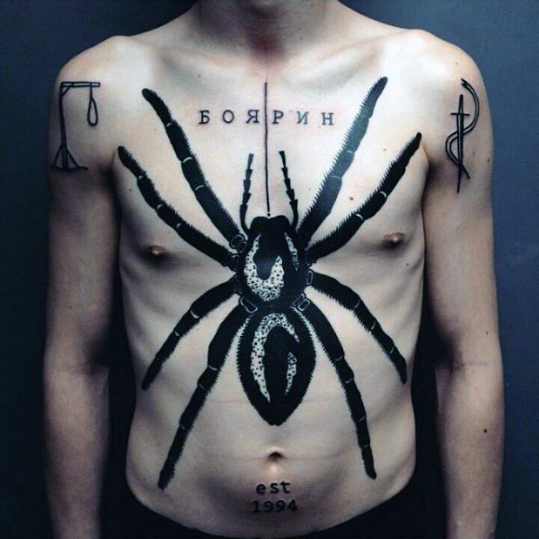 tatuaje arana para hombre 79