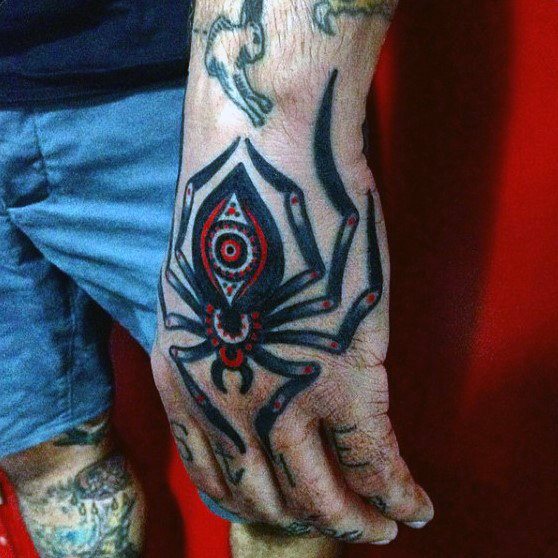 tatuaje clasico arana para hombre 12