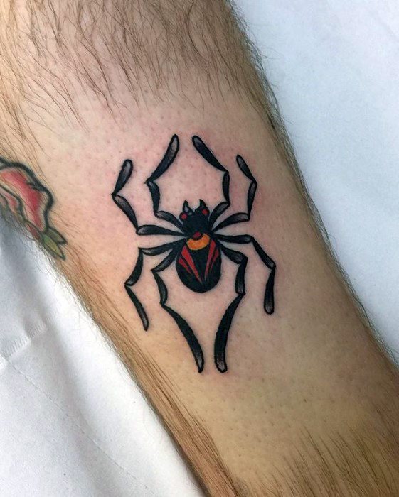 tatuaje clasico arana para hombre 32