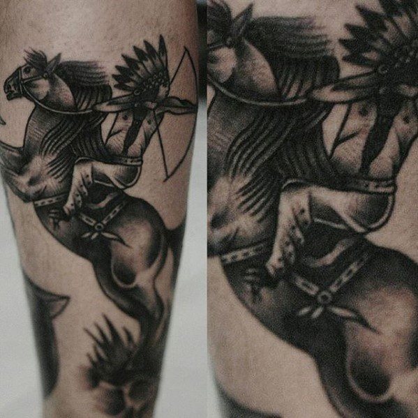tatuaje clasico caballo para hombre 12