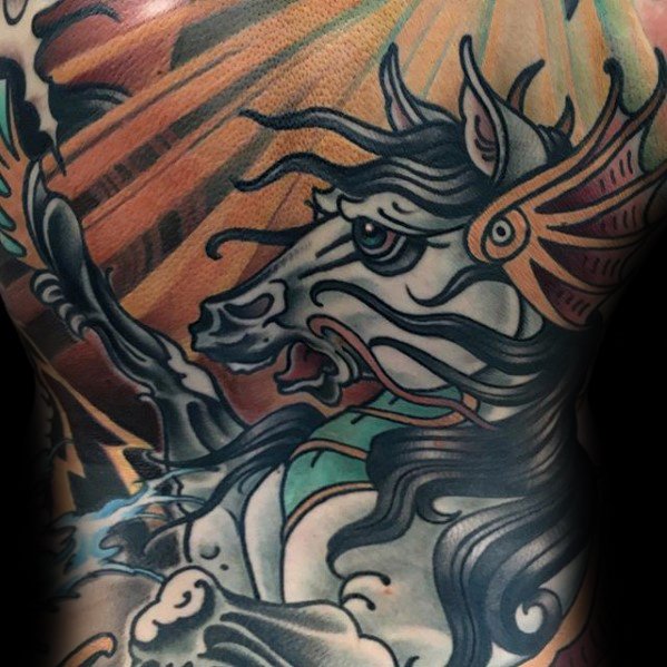 tatuaje clasico caballo para hombre 18