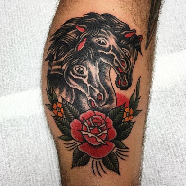 tatuaje clasico caballo para hombre 24