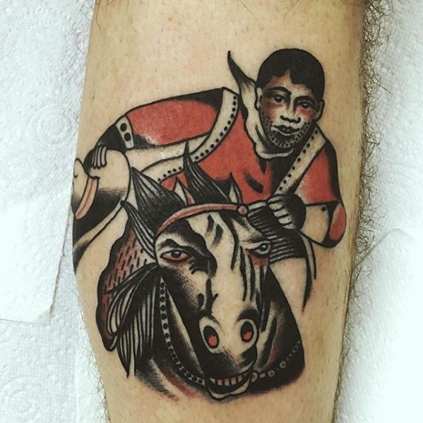 tatuaje clasico caballo para hombre 28