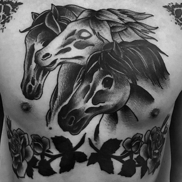 tatuaje clasico caballo para hombre 31