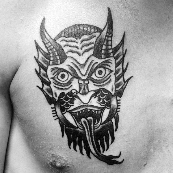tatuaje clasico diablo para hombre 08