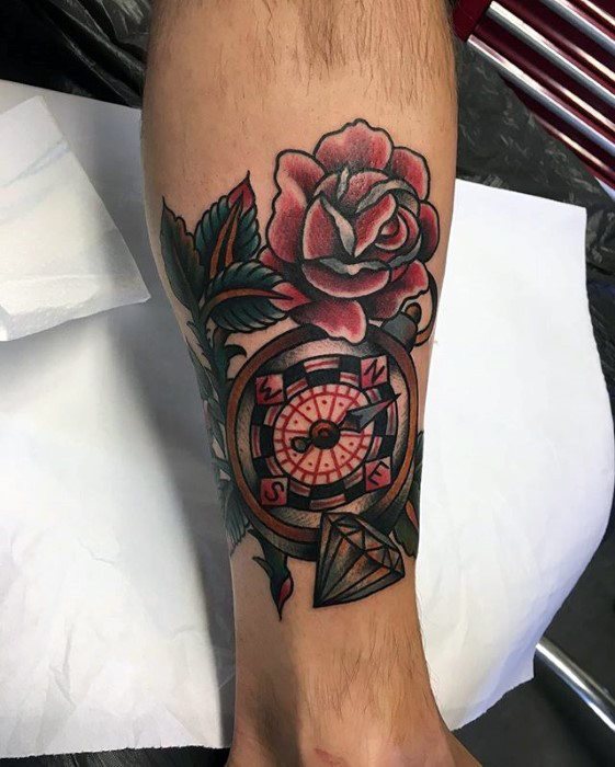 tatuaje clasico diamante para hombre 03
